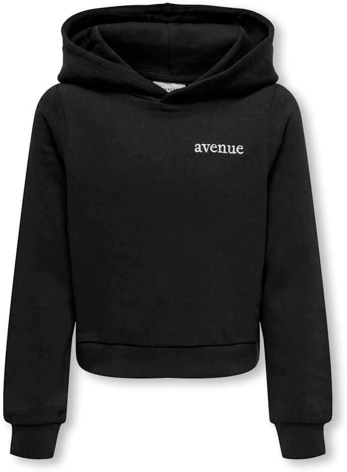 ONLY Kids Kinder Sweatshirt KOGODESSA L/S Hoodie SWT 128 Schwarz, 128 Schwarz