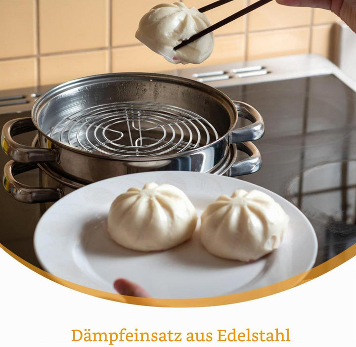HEMOTON 20X7cm Kuchengitter Dämpfeinsatz Dampfgarer Steamer Rack Dämpfen Rack Edelstahl Strapazierfä