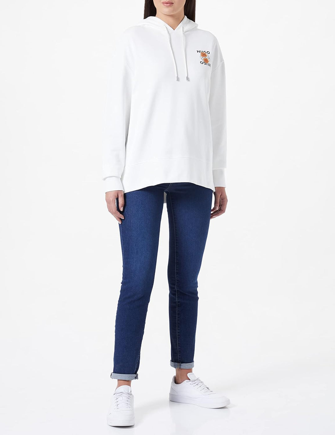 HUGO Damen Sweatshirt L Natural102, L Natural102
