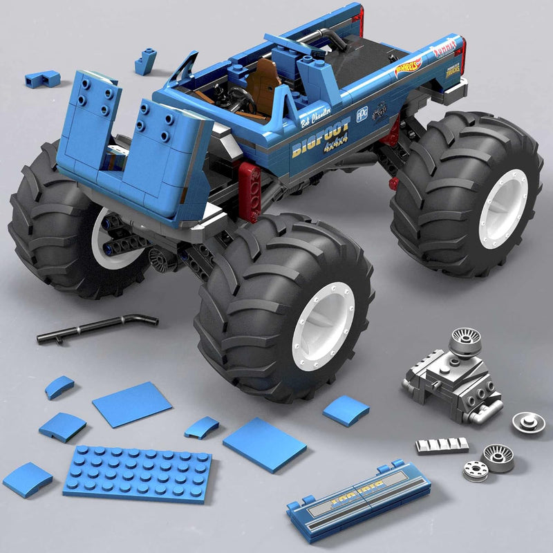 Mega Construx HHD20 - Hot Wheels Bigfoot Monster Truck Bauset mit 538 Teilen im Massstab 1:18, Konst