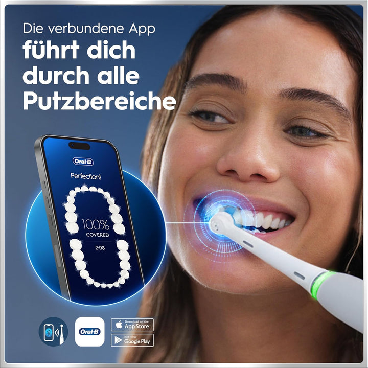 Oral-B iO Series 6 Elektrische Zahnbürste/Electric Toothbrush, 2 Aufsteckbürsten, 5 Putzmodi für Zah