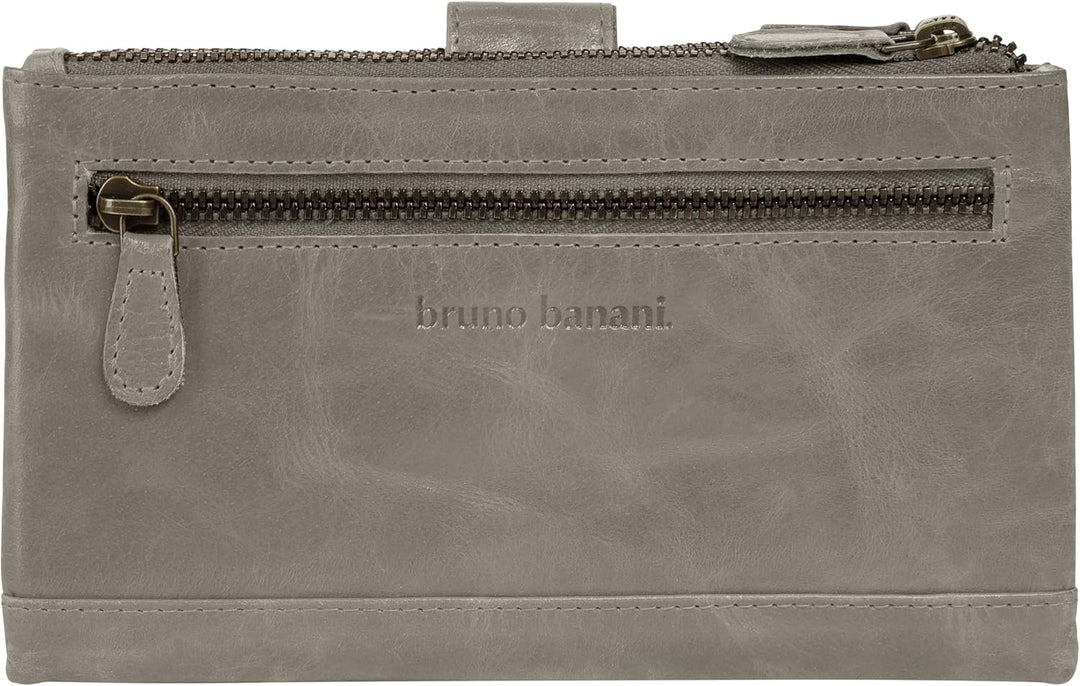 bruno banani Geldbörse Echt Leder grau Damen - 021754, Grau