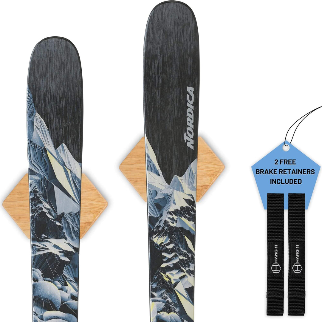 Hang 11 Ski-Wandhalterung – Hartholz Skiaufhänger für Wand, Skihalter für Wand, Skihalterung Wand, S