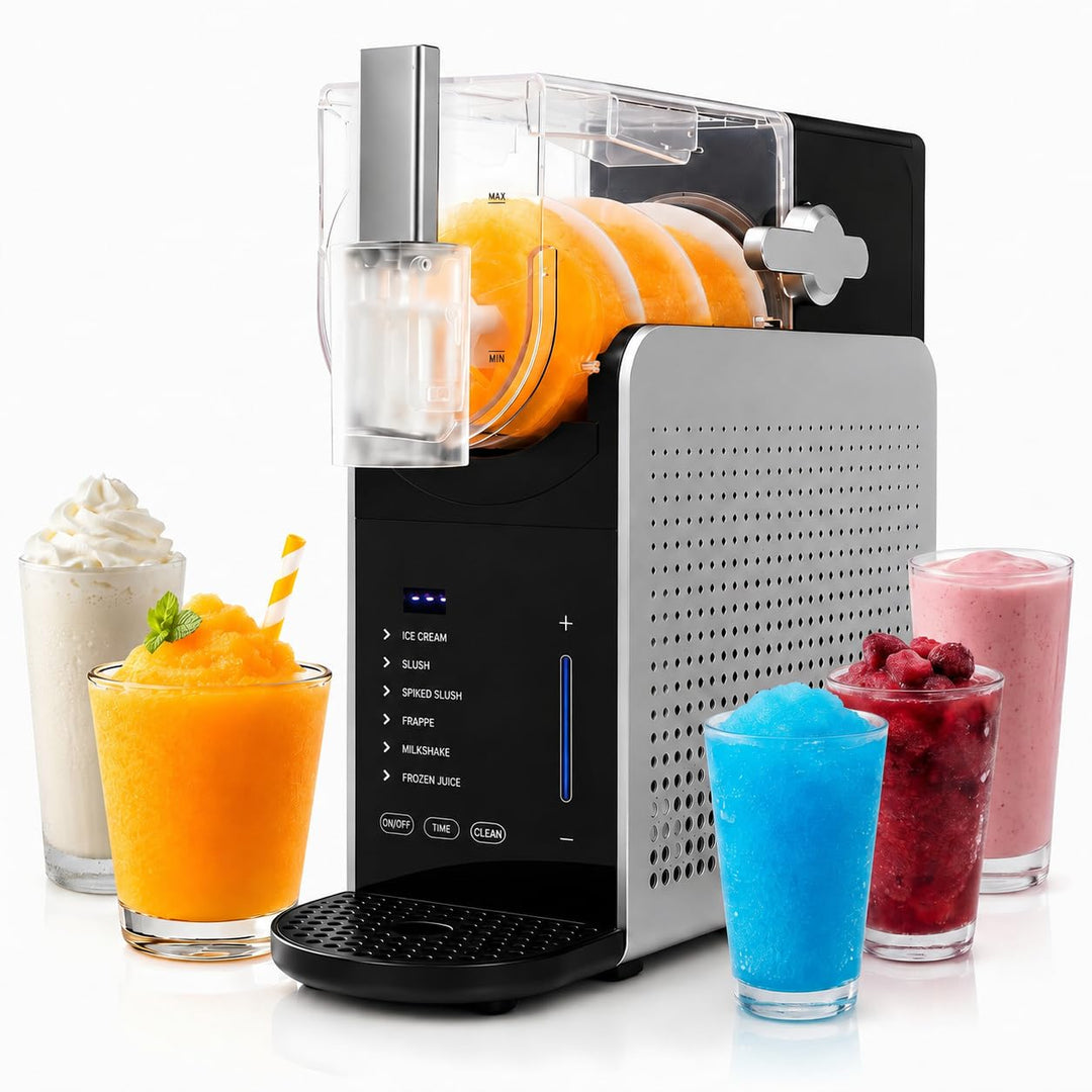 Slush-Maschine – Slush Puppy Maschine 1,6L, 6 Programme, Granita Maschine für Eiskaltgetränke, Timer