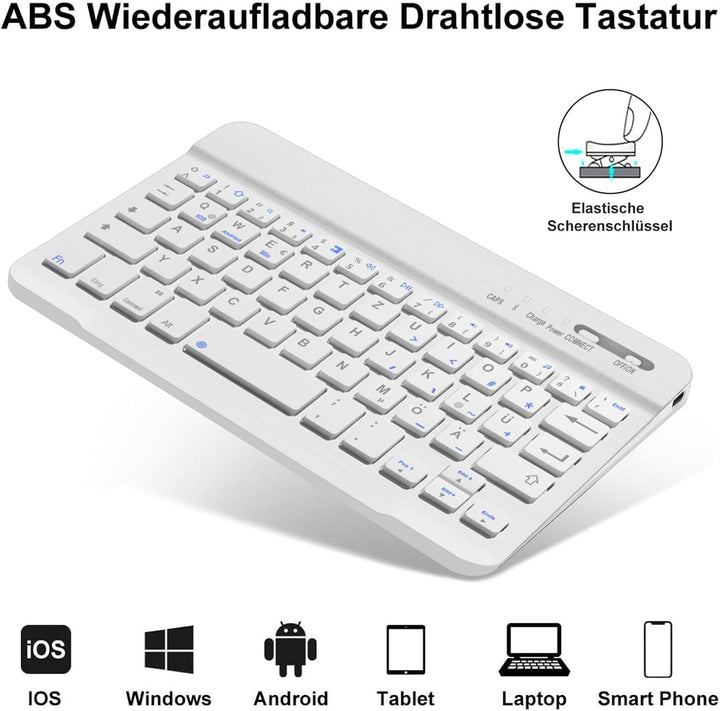 Tastatur für iPad mini 7 (A17 pro) 2024/Mini 6 2021 8.3 Zoll, QWERTZ Deutsches Tastatur Magnetische