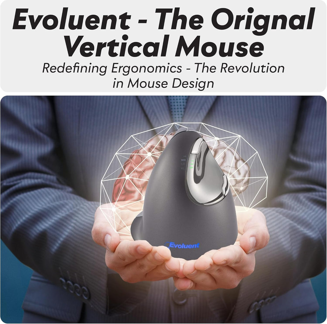 Evoluent VM4L Vertikale Maus für LinksHänder, schwarz Einzelbett Einzelbett