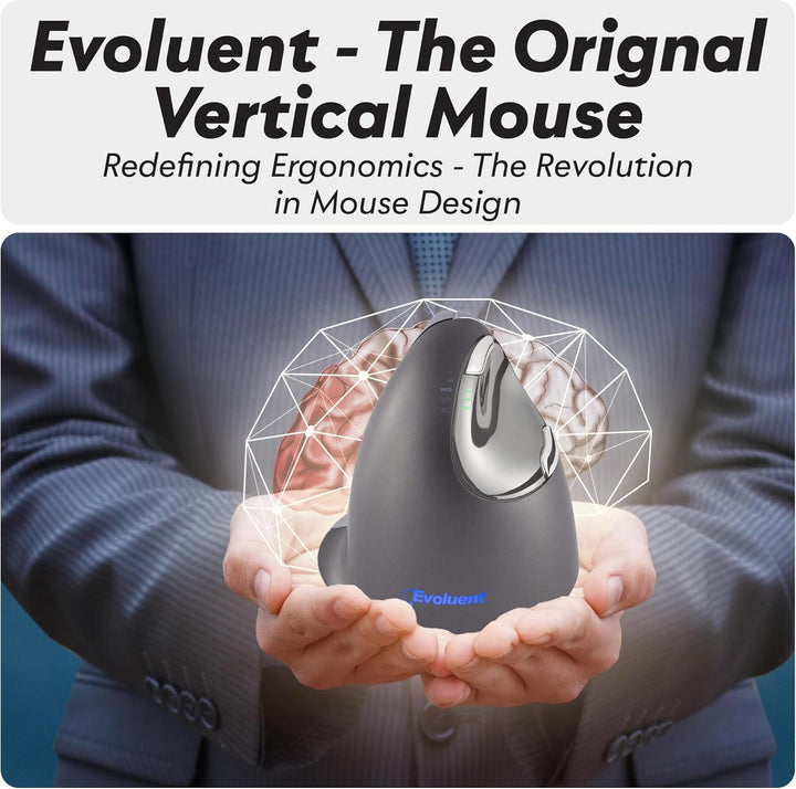 Evoluent VM4L Vertikale Maus für LinksHänder, schwarz Einzelbett Einzelbett