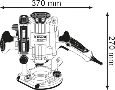 Bosch Professional Oberfräse GOF 1250 CE (Maulschlüssel 19 mm, Parallelanschlag mit Feineinstellung,