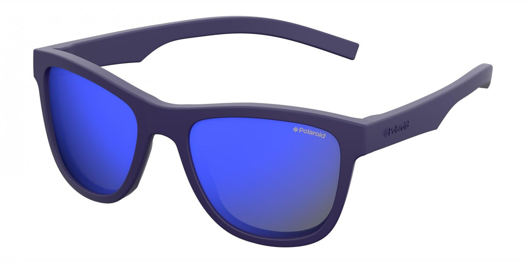 Polaroid Unisex-Kinder PLD 8018/S JY CIW 47 Sonnenbrille, Blau (Rubber Bluette/Grey)