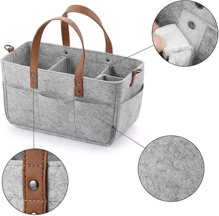 Fukamou Baby Windel Caddy, Tragbar Windeln Korb Organizer Mit Trennwänden, Für Auto, Schlafzimmer, R