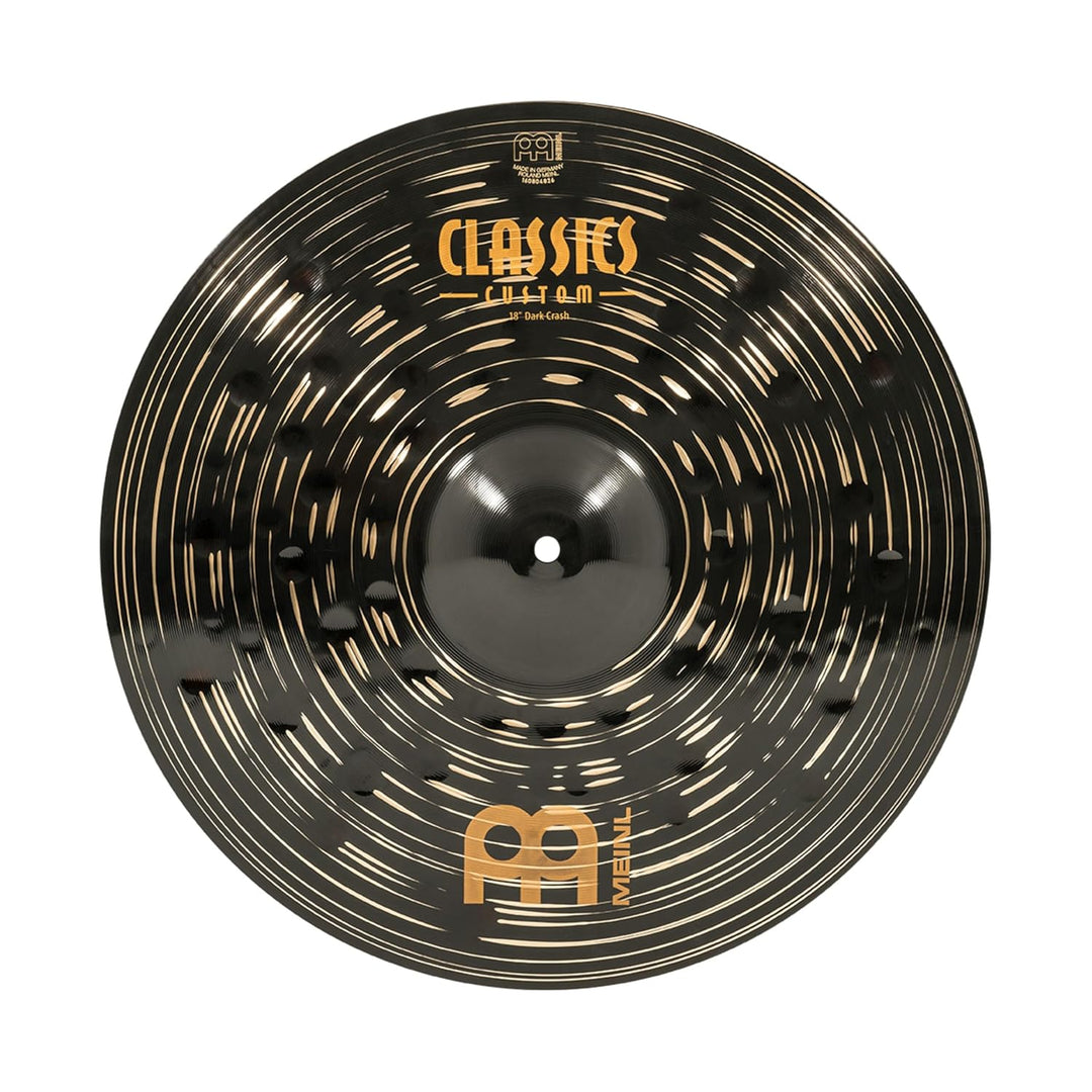 Meinl Cymbals Classics Custom Dark Crash 18 Zoll (Video) Schlagzeug Becken (45,72cm) B12 Bronze, Dun