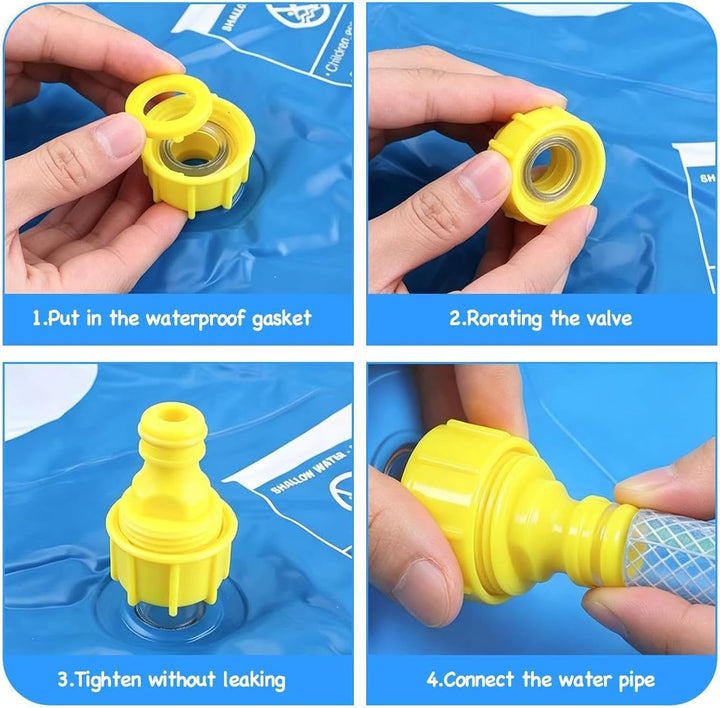 Hundewassersprinkler 102 cm Verdickte Rutschfeste Sprinklermatte Mit Spass | Kinder Sonnenspielzeug