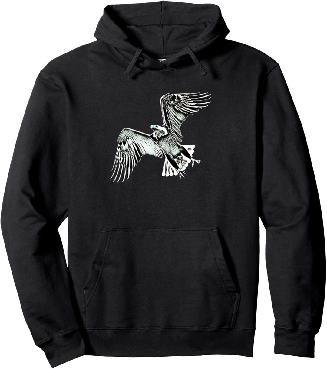 Adler Motiv Raubvogel Pullover Hoodie