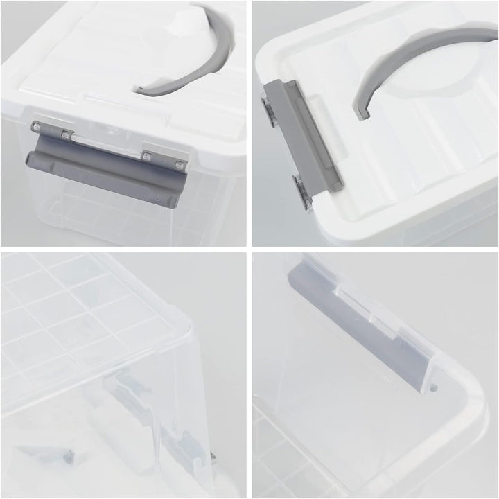 Saedy 6er-pack Aufbewahrungsbox Mit Deckel, 6 L Stapelbare Plastikbox Klein