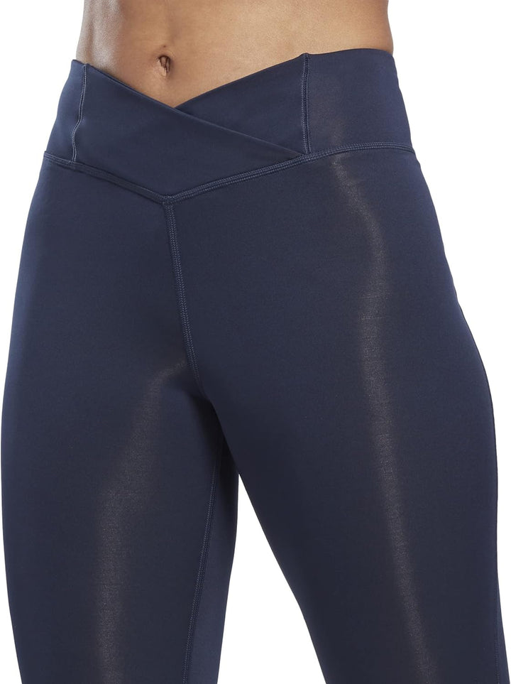 Reebok Damen Identitäts-Logo Leggings XXS Petite Vector Navy, XXS Petite Vector Navy