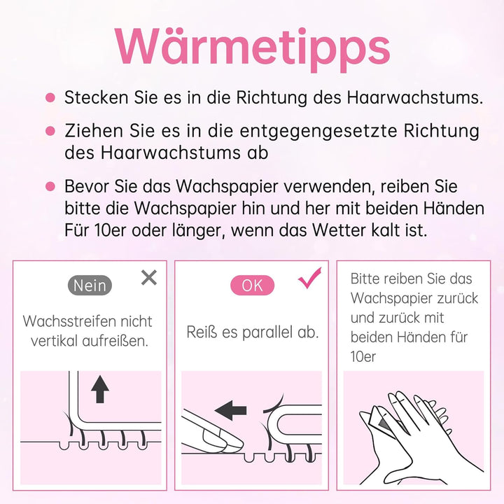 Beauty7 Kaltwachsstreifen für Gesicht, 48 Streifen, Enthaarungsstreifen, Augenbrauen und Lippen, nor