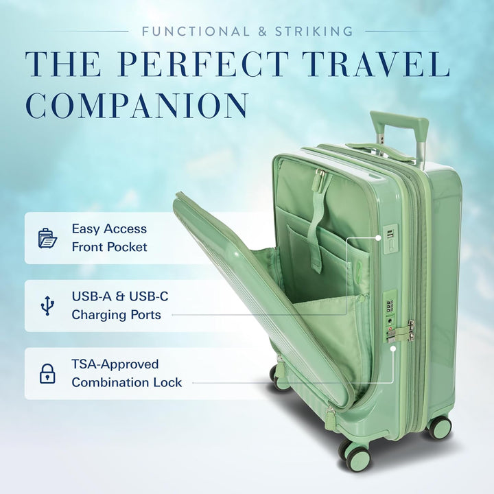 Brics Positano - 4-Rollen Kabinentrolley 55 cm USB Salbei, Salbei
