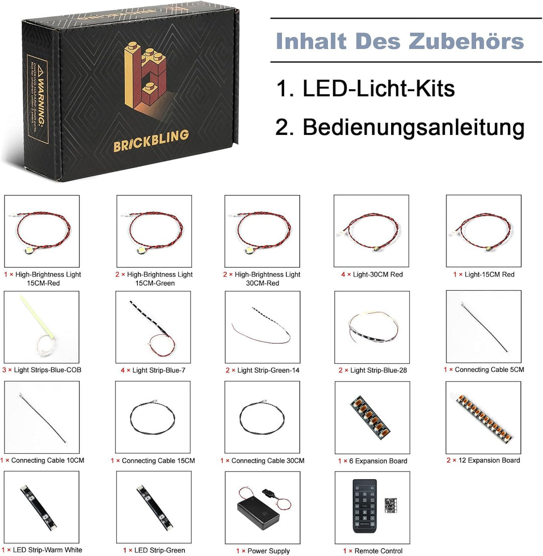 Fernbedienung Licht-Kit Kompatibel mit Lego 42206 Oracle Red Bull Racing RB20 F1 Car (Kein Modell),