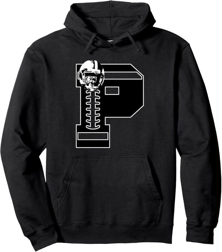 Fussball-Monogramm-Geschenk – Buchstabe P Pullover Hoodie