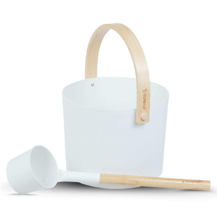 SULENO - Sauna Set KJELL | 2-teilig - Saunakübel, Saunakelle, Saunazubehör, Saunazubehörset, Aufguss