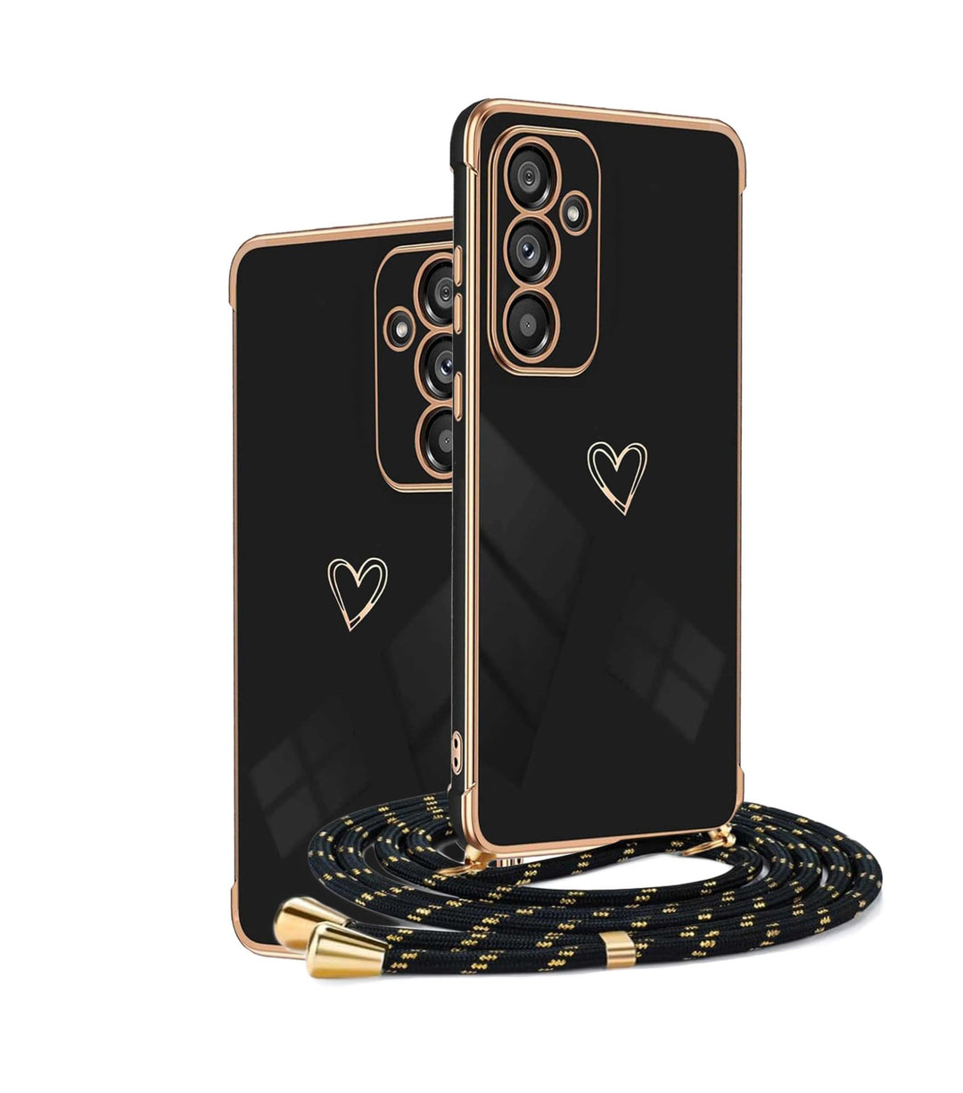 Handykette Hülle kompatibel mit Huawei Honor 90 Lite mit Band -Ultra dünn Kameraschutz Herz Love Des