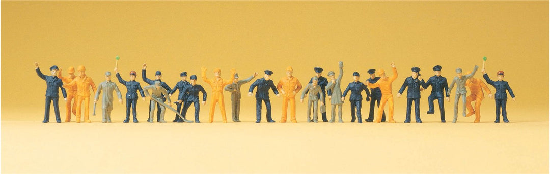 Preiser 1/87 th – pr14406 – Modelleisenbahnen – Personal von Bahnhof – 24 Figuren