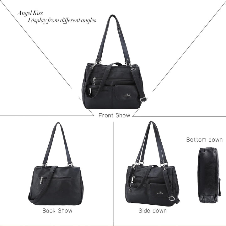 Angel Kiss Tasche Leder Damenhandtasche Schultertasche Handtaschen Wasserdicht Tragetasche Multifunk