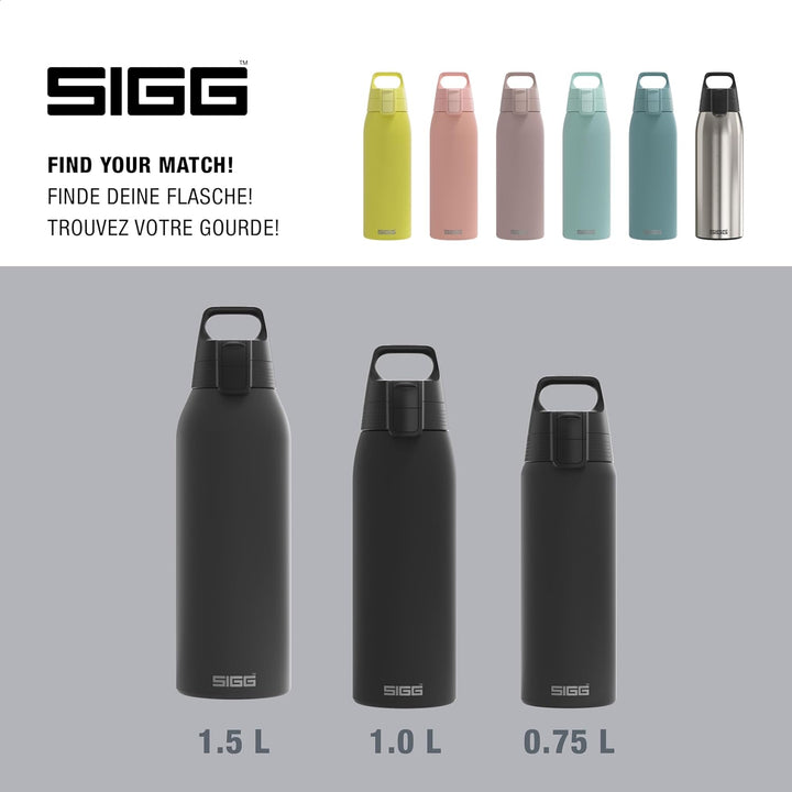SIGG - Edelstahl Trinkflasche - Shield ONE - Für Kohlensäurehaltige Getränke Geeignet - Auslaufsiche