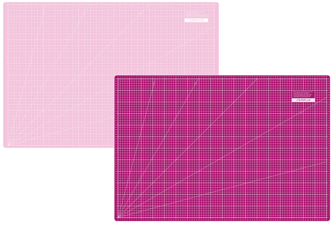SEMPLIX Schneidematte A1 in Grün, Rosa, Grau, Türkis, Lila. Ideal fürs Basteln, Nähen und Patchworke