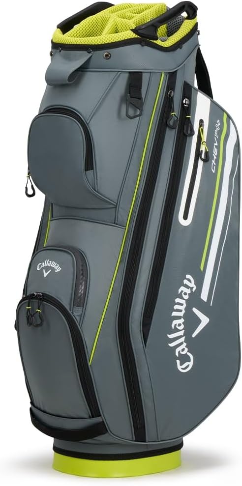 Callaway Chev Dry Cartbag 2023 Golftasche Einheitsgrösse Charocal/Flo. Gelb, Einheitsgrösse Charocal