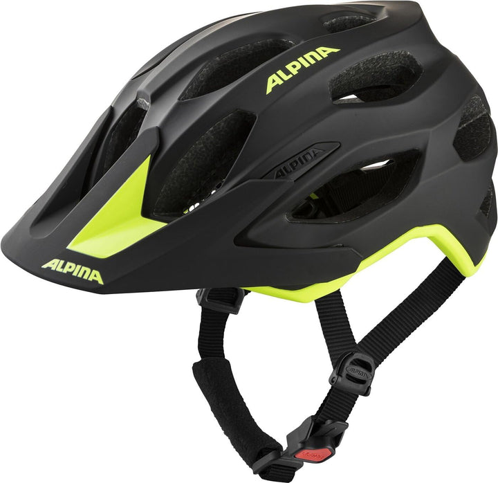 ALPINA Unisex - Erwachsene, CARAPAX 2.0 Fahrradhelm, black-red, 52-57 cm black-neon yellow matt 52-5