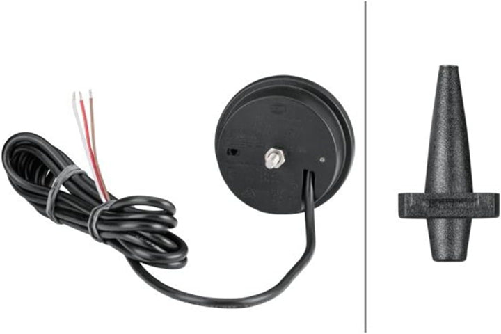 HELLA - Heckleuchte - 83mm - LED - 24/12V - Anbau/geschraubt - Lichtscheibenfarbe: rot - LED-Lichtfa