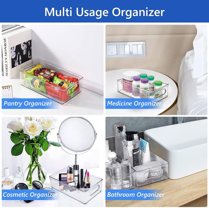 Diwoker Kühlschrank Organizer Stapelbar, Aufbewahrungsbox Küche Organizer, Speisekammer Vorratsbehäl