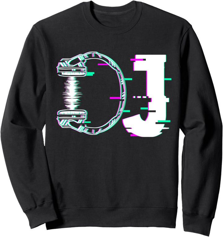 Musik DJ Disc Jockey Techno Kopfhörer Design Musiker Sweatshirt