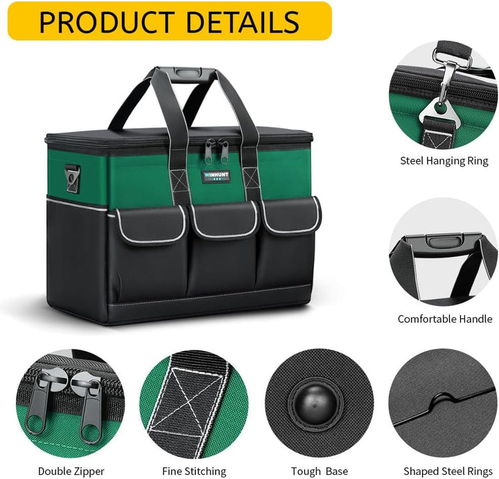WINHUNT Werkzeugtasche, 14-Zoll Werkzeugtaschen Organizer, Werkzeug Aufbewahrungstasche mit weitem M
