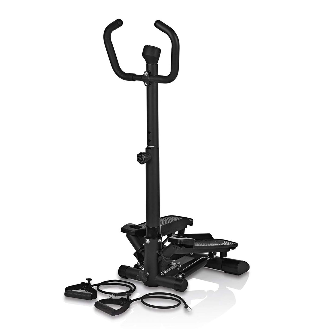 VITALmaxx Fitnesstrainer Swing Stepper mit 2 Expanderbändern | Trainiert die Beinmuskeln und fördert