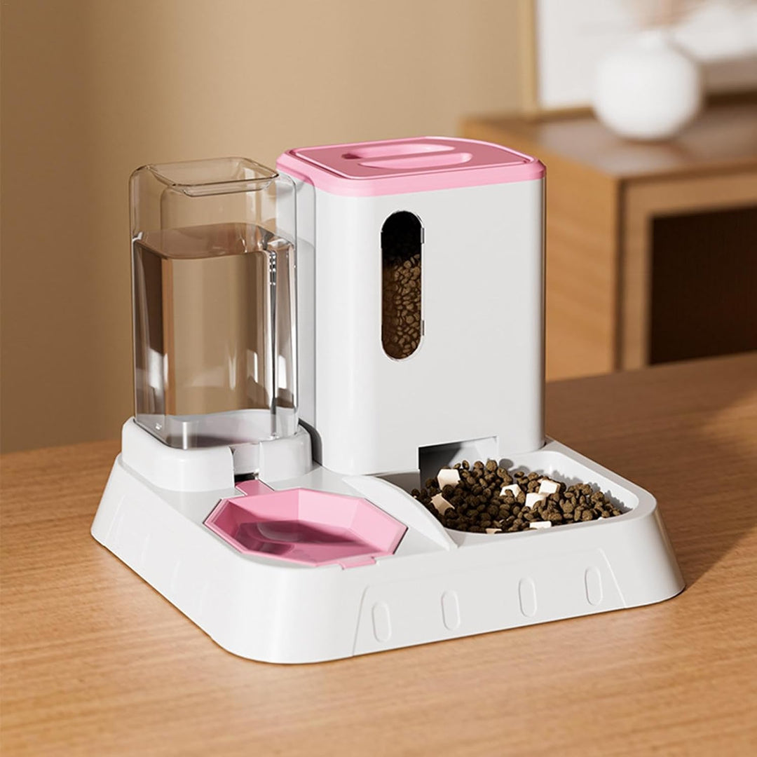 Futter- Und Wasserspender Für Katzen, Automatischer Futterautomaten Für Katzen & Kleine Hunde, 2 In