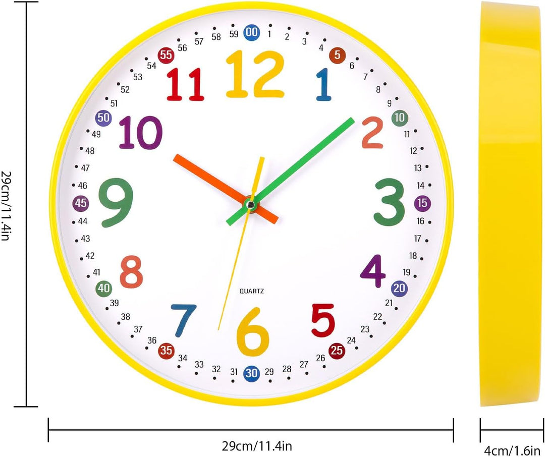 ACCSHINE Wanduhr Kinder Lautlos Wanduhr Vintage 30cm Quarz Gross Batterie Betriebene Einfach zu Lese