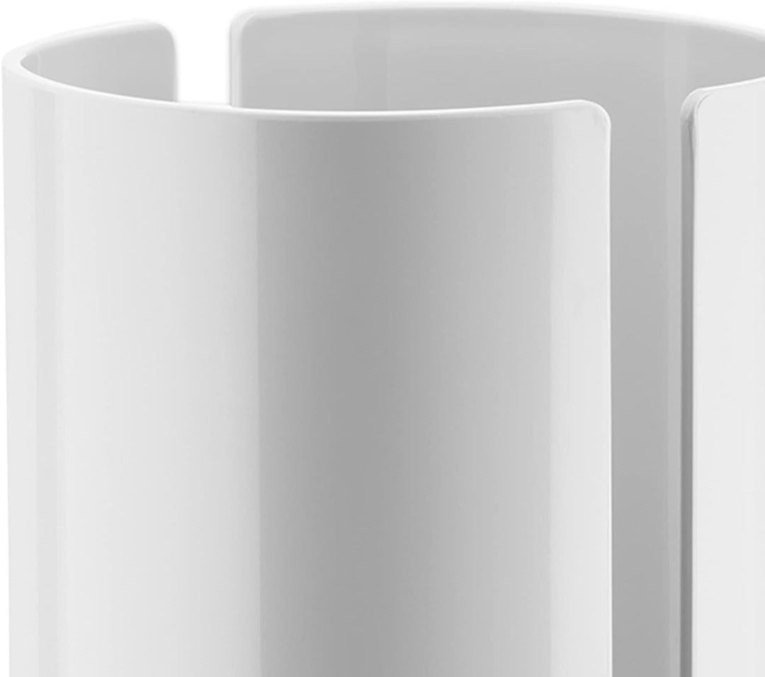 Alessi Birillo PL18 W - Design Toilettenpapierbehälter aus Thermoplastisches Harz und PMMA, Weiss,L