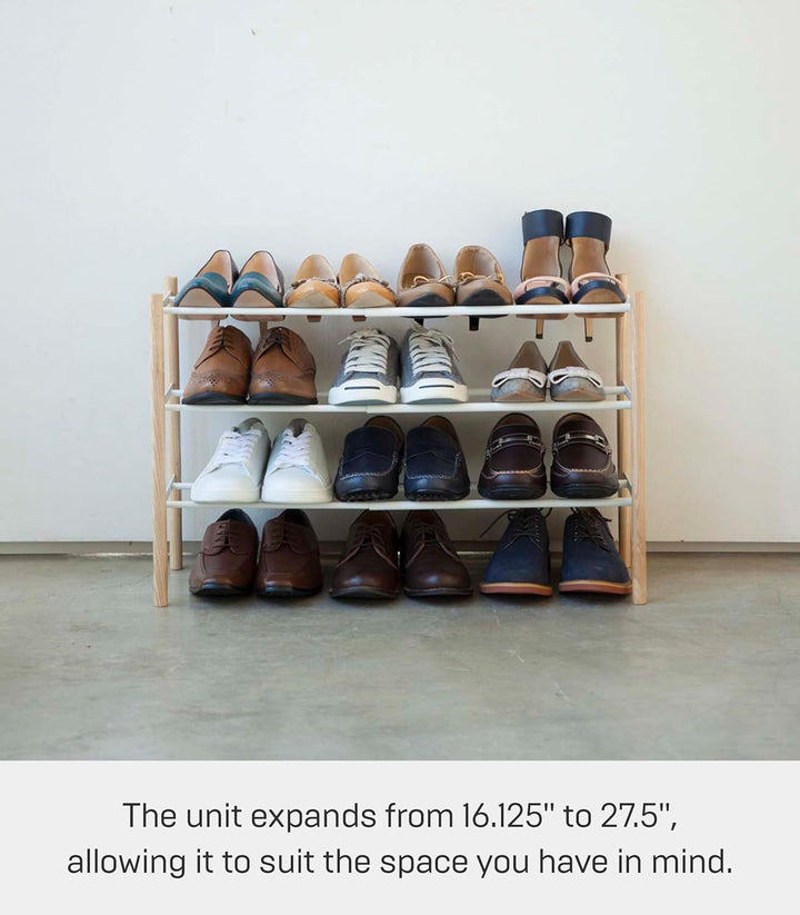 Expand. Shoe Rack - Plain - white Weiss, Weiss