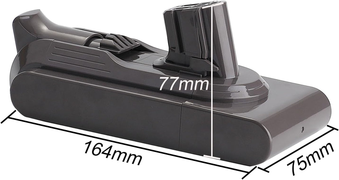 Akku für Dyson V12 Detect Slim 3000mAh 25,2V Li-ion Ersatzakku, Click-in Modell mit rotem Knopf, Kom