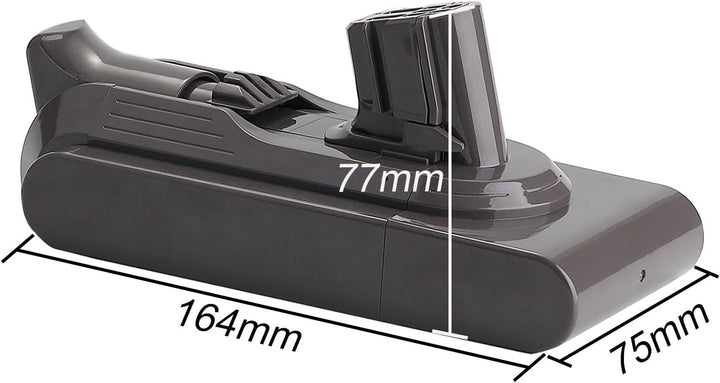 Akku für Dyson V12 Detect Slim 3000mAh 25,2V Li-ion Ersatzakku, Click-in Modell mit rotem Knopf, Kom
