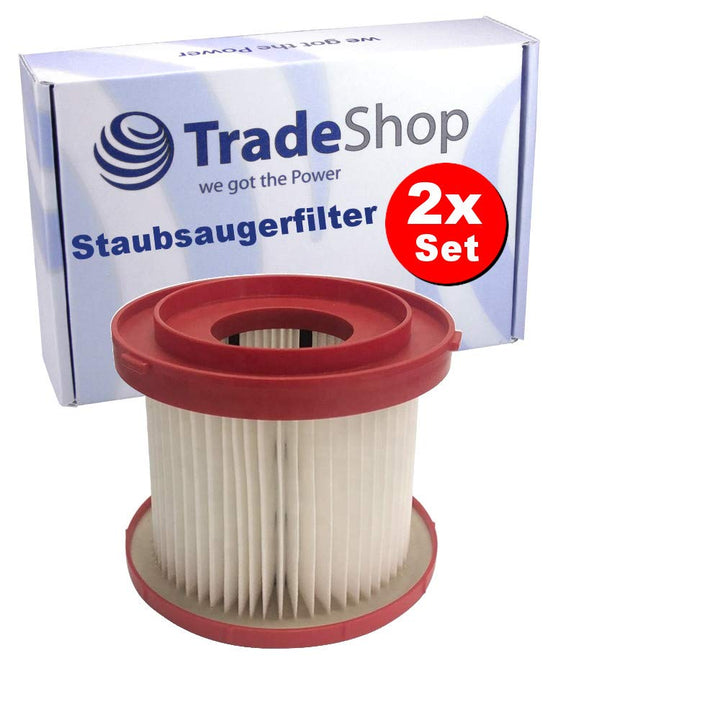 2x Ersatz HEPA-Filter/Lamellenfilter/Staubsaugerfilter für Milwaukee Akku-/Nass-/Trockensauger erset