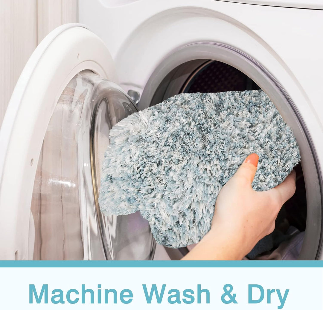 FCSDETAIL rutschfeste, Hochflor Badteppiche, Maschinenwaschbare Badematte, Badvorleger mit Wasserabs