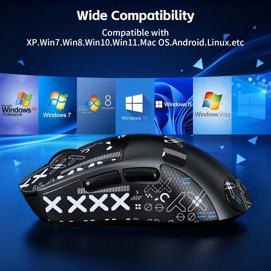 A.JAZZxMagic-Refiner R1 Gaming-Maus mit magnetischer Ladestation, PixArt PAW3311 Sensor, BT/2,4G Kab