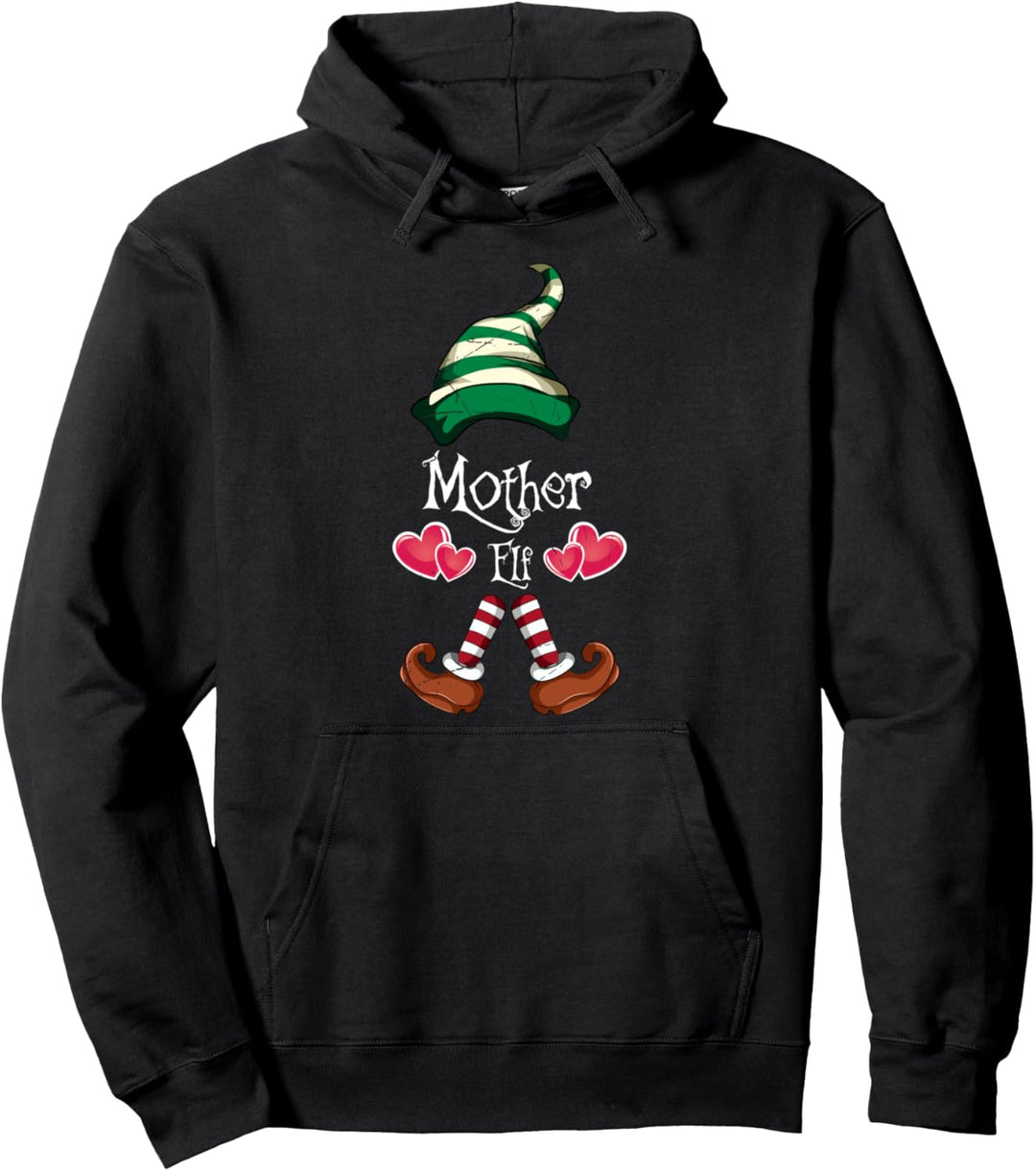 Mutter Weihnachtselfen Mama Outfit Geschenk Elfe Pullover Hoodie