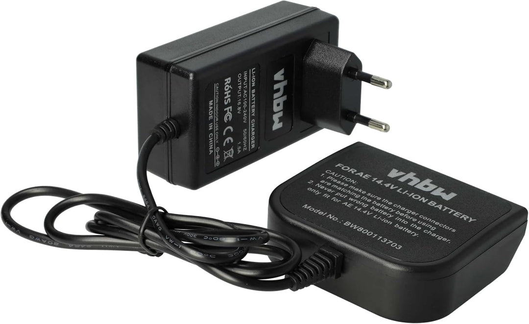 vhbw Ladegerät kompatibel mit AEG GBS 14.4V, M1430R, L1414, L1414R, L1415, L1415R, L1430, L1430L, L1