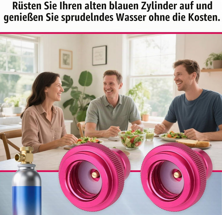 Verbesserter CO2 Schnelladapter, Kompatibel mit DUO/Terra/Art Zubehör zum Nachfüllen von Soda Maker