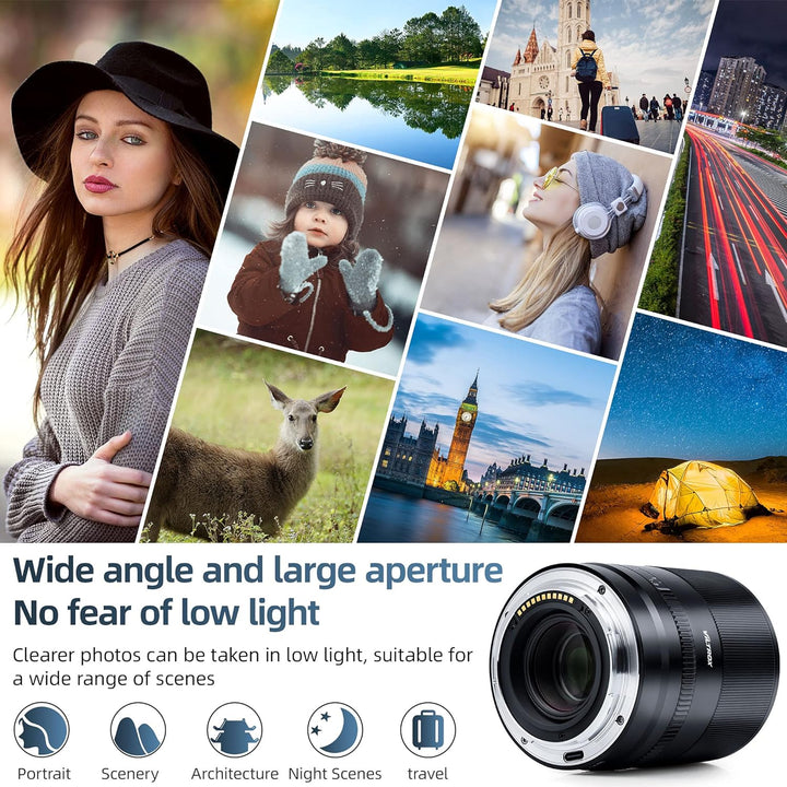 VILTROX AF 24mm F1.8 Z-Mount Weitwinkel Objektiv für Nikon Kameras Z fc Z7 II Z6 II Z5 Z6 Z7 Z50 (Vo