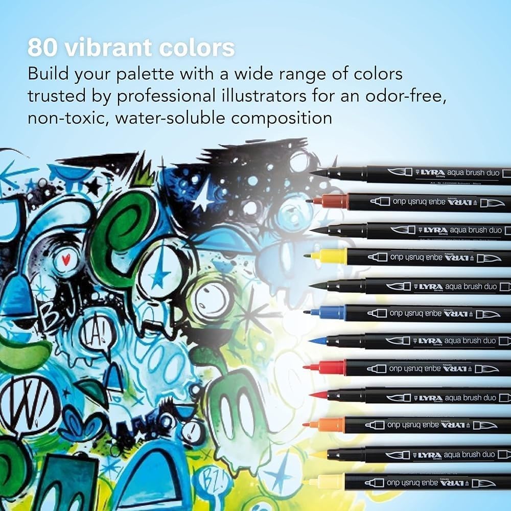 LYRA Aqua Brush Duo Set mit 24 Farben, 1 stück (24er Pack), 24 Farben